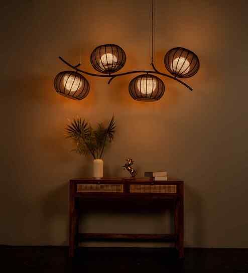 Mystic Bloom Serenity Handcrafted Pendant Lamp with Bulb (E27 Holder)